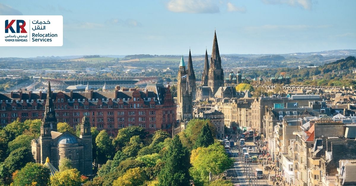 International Movers to Edinburgh from Sharjah: Expert Scottish Relocation - Khimji Ramdas Relocation Services